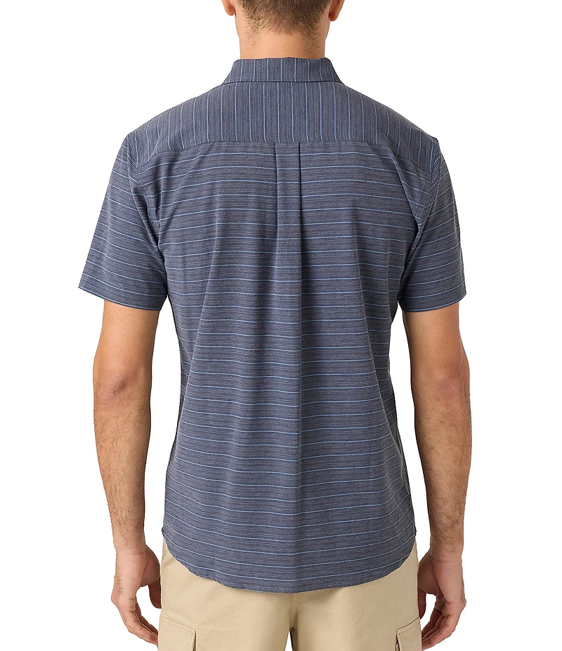 O'Neill TRVLR UPF Traverse Standard Fit Short Sleeve Striped Woven Shirt