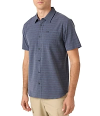 O'Neill TRVLR UPF Traverse Standard Fit Short Sleeve Striped Woven Shirt