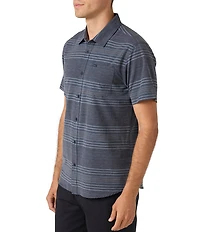 O'Neill TRVLR UPF Traverse Standard Fit Short Sleeve Striped Woven Shirt
