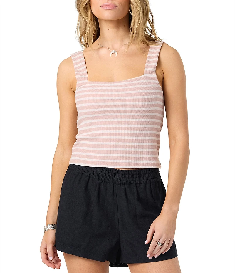 O'Neill Vanessa Striped Square Neck Sleeveless Tank Top