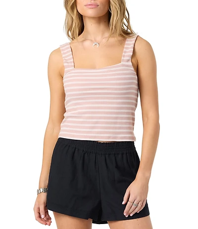 O'Neill Vanessa Striped Square Neck Sleeveless Tank Top