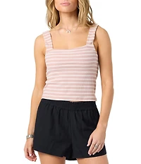O'Neill Vanessa Striped Square Neck Sleeveless Tank Top