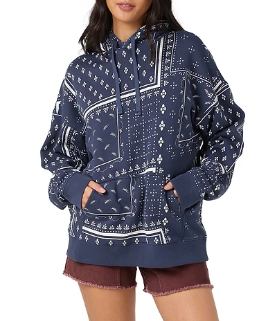 O'Neill Vintage Bandana Printed Long Sleeve Fleece Hoodie