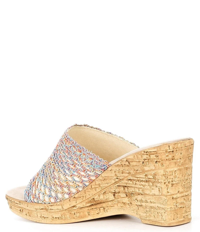 Onex Bianca Banded Cork Wedge Sandals