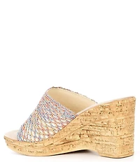 Onex Bianca Banded Cork Wedge Sandals