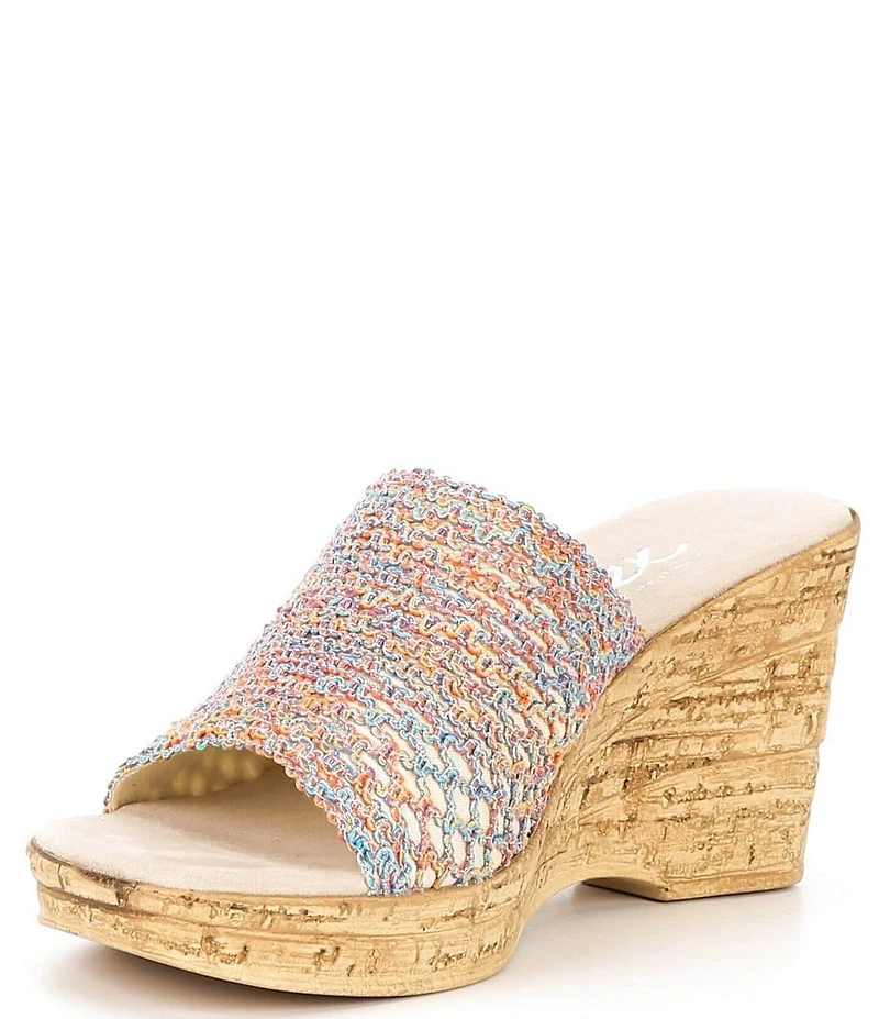 Onex Bianca Banded Cork Wedge Sandals