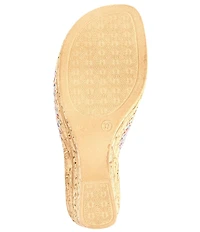 Onex Bianca Banded Cork Wedge Sandals