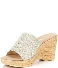 Onex Bianca Banded Cork Wedge Sandals