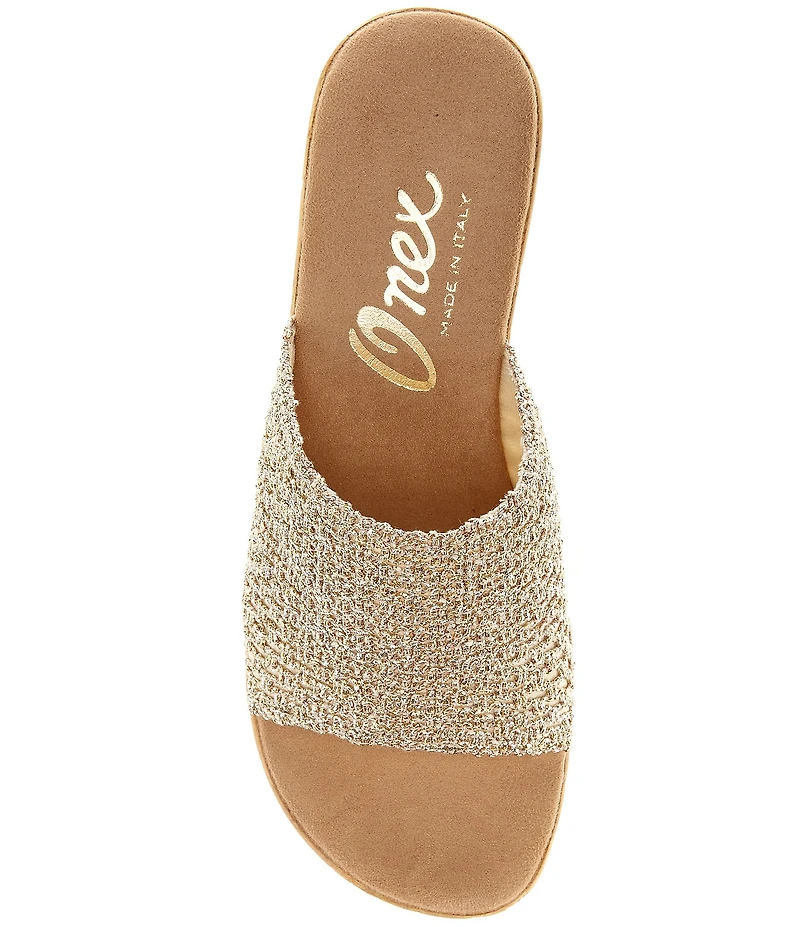 Onex Bianca Banded Cork Wedge Sandals