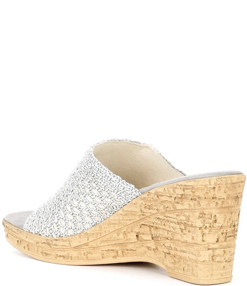 Onex Bianca Banded Cork Wedge Sandals