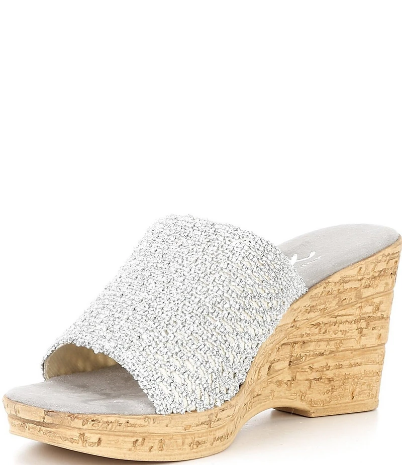Onex Bianca Banded Cork Wedge Sandals