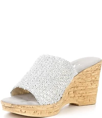 Onex Bianca Banded Cork Wedge Sandals