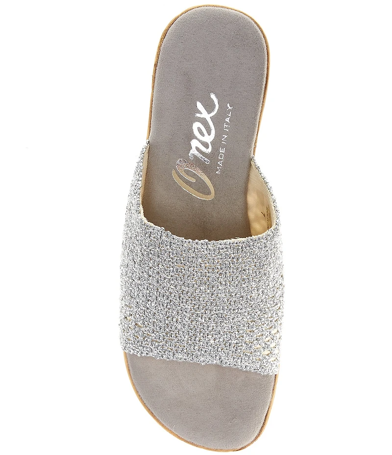 Onex Bianca Banded Cork Wedge Sandals