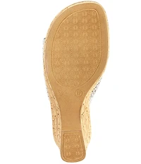 Onex Bianca Banded Cork Wedge Sandals