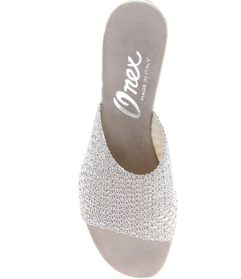 Onex Cookie Metallic Woven Dress Sandals