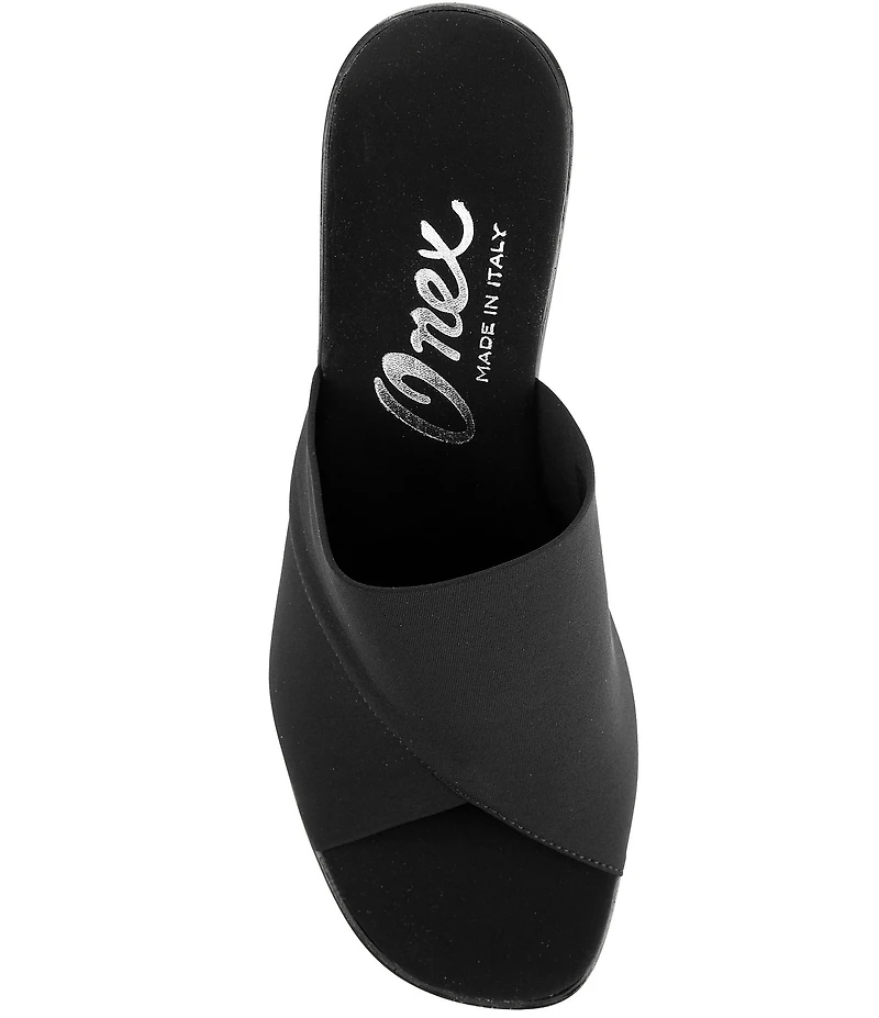 Onex Crista Fabric Banded Slip On High Heel Sandals