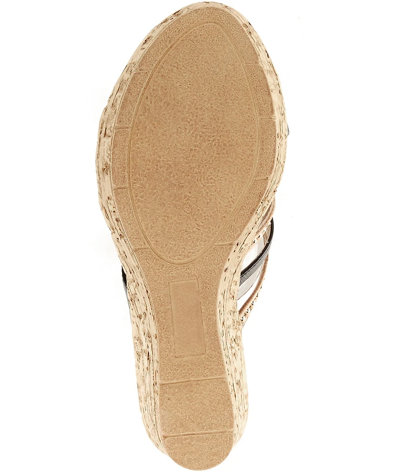Onex Elaine Cork Cross Banded Wedge Sandals