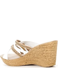 Onex Elaine Cork Cross Banded Wedge Sandals
