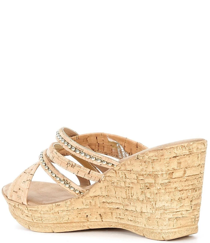 Onex Elaine Cork Cross Banded Wedge Sandals