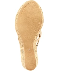 Onex Elaine Cork Cross Banded Wedge Sandals