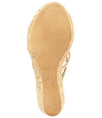 Onex Elaine Cork Cross Banded Wedge Sandals