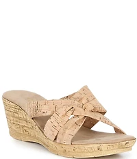 Onex Gayle Cork Criss Cross Wedge Sandals
