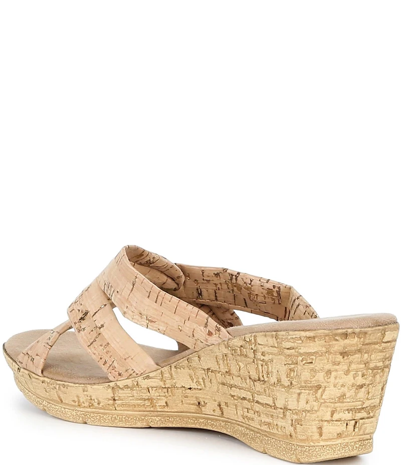 Onex Gayle Cork Criss Cross Wedge Sandals