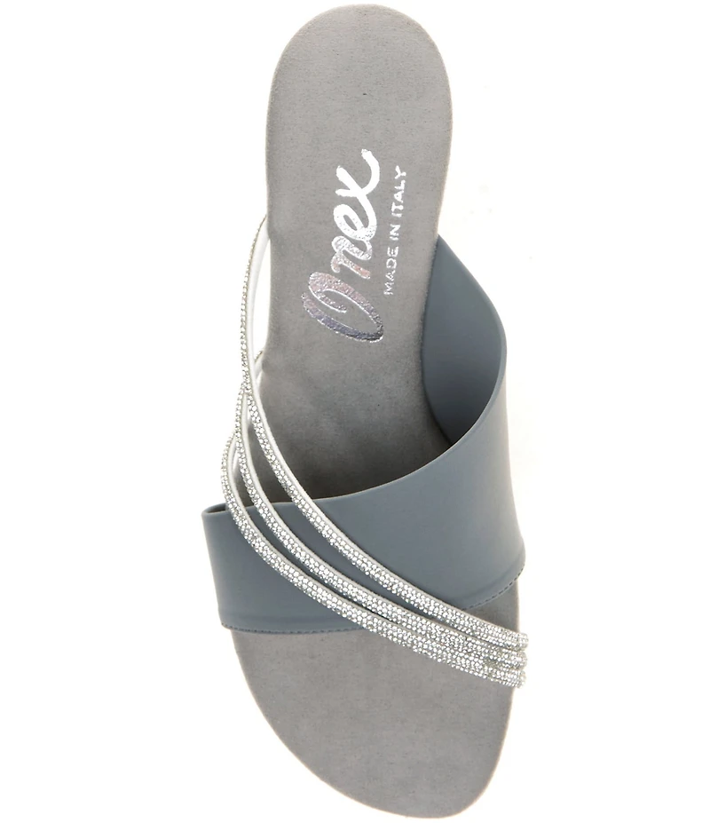 Onex Havana Rhinestone Embellished Slide Sandals