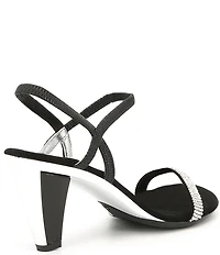 Onex Iced Rhinestone Embellished Leather Dress Sandals