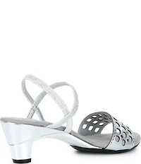 Onex Jaime Crystal Embellished Leather Ankle Strap Dress Sandals
