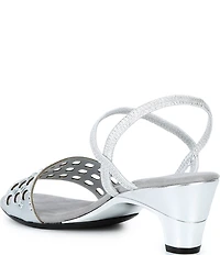 Onex Jaime Crystal Embellished Leather Ankle Strap Dress Sandals