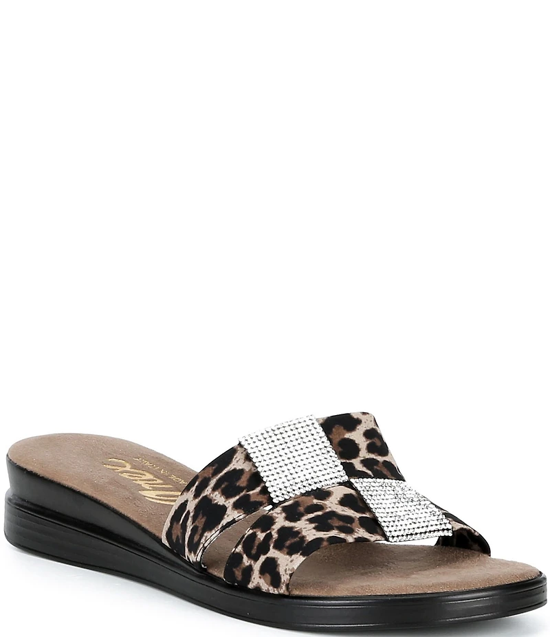 Onex Lino Banded Slip On Wedge Sandals