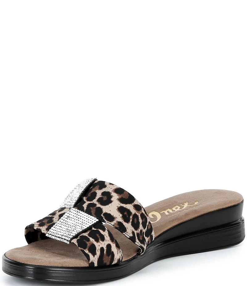 Onex Lino Banded Slip On Wedge Sandals