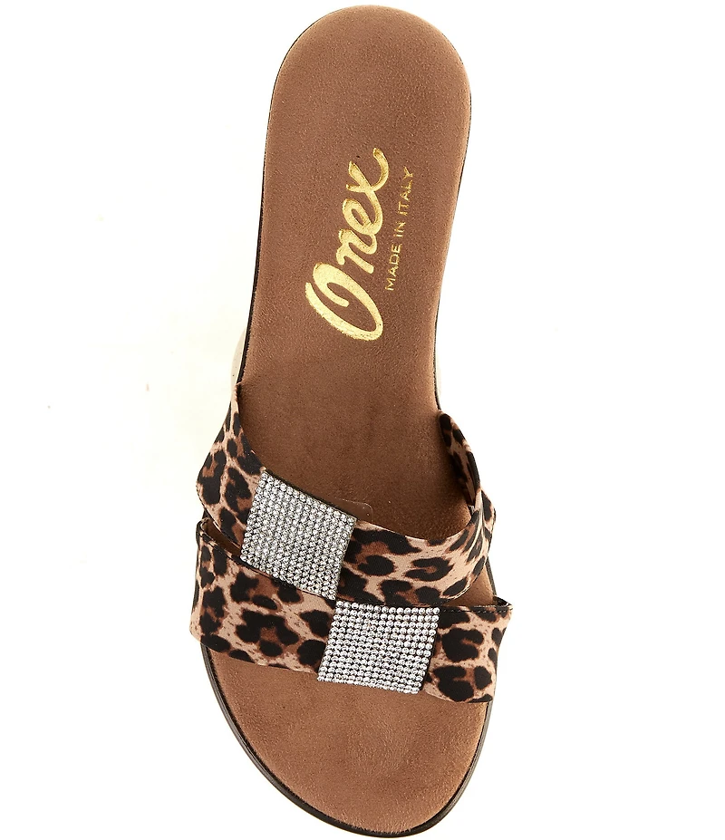 Onex Lino Banded Slip On Wedge Sandals