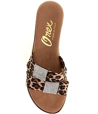 Onex Lino Banded Slip On Wedge Sandals
