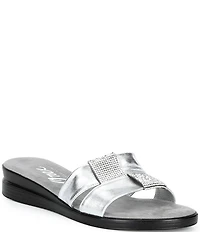 Onex Lino Banded Slip On Wedge Sandals