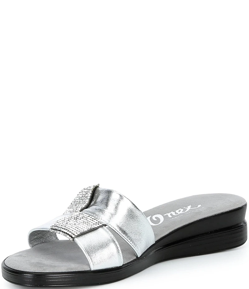 Onex Lino Banded Slip On Wedge Sandals