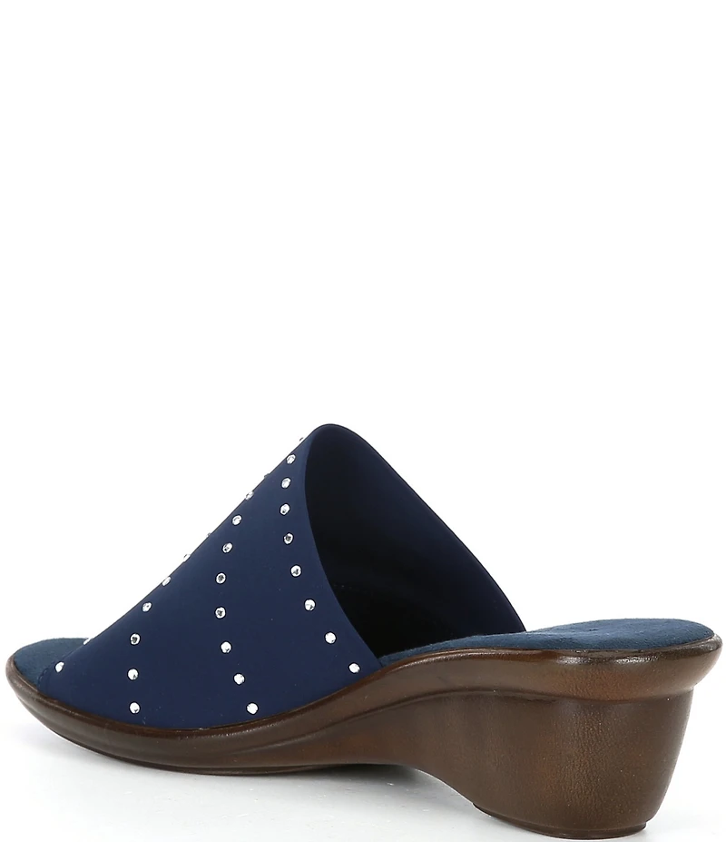 Onex Nori Rhinestone Elastic Wedge Sandals