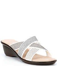 Onex Prelude Studded Embellished Wedge Slide Sandals