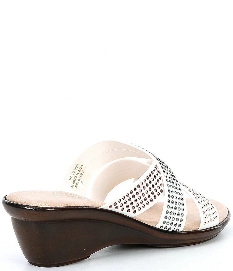 Onex Prelude Studded Embellished Wedge Slide Sandals