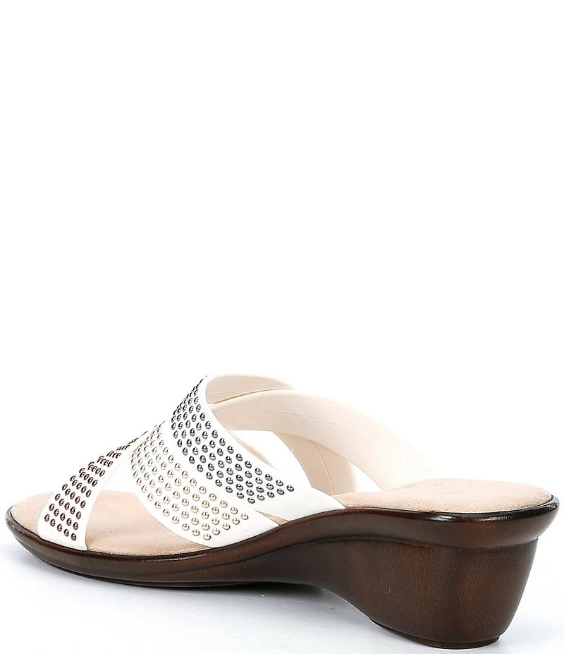 Onex Prelude Studded Embellished Wedge Slide Sandals