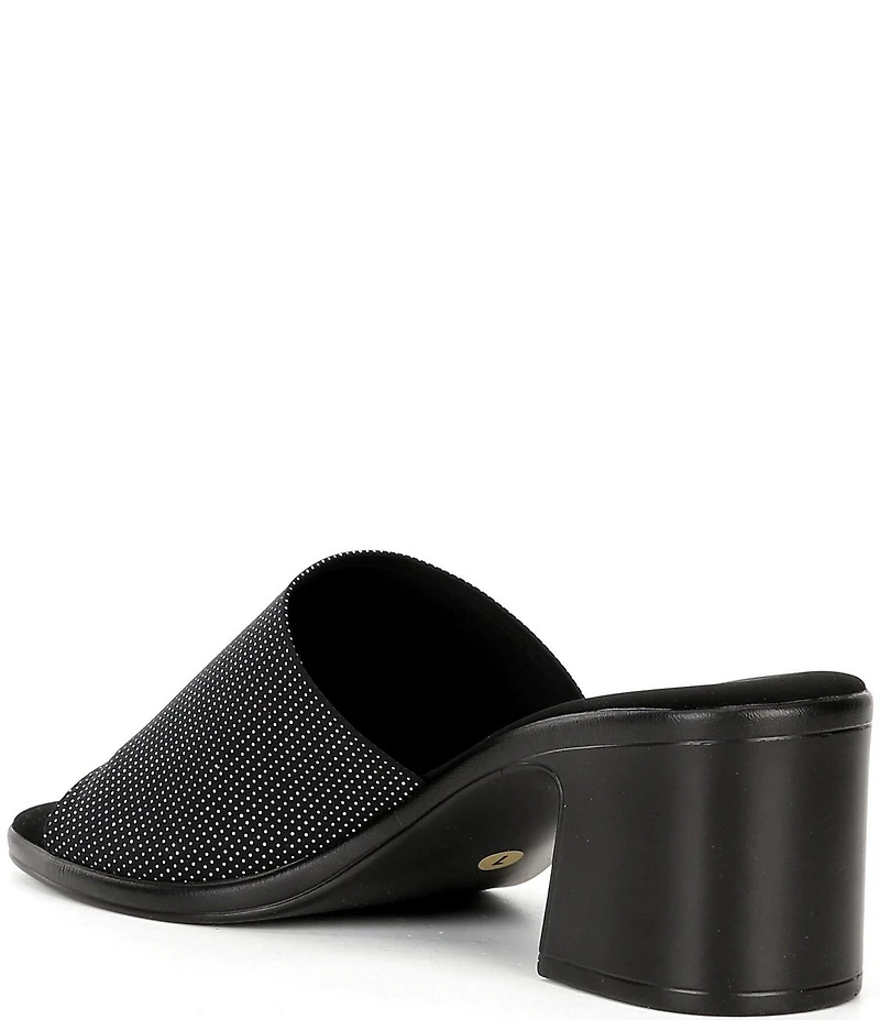 Onex Rebecca Iridescent Fabric Banded Block Heel Slip-On Sandals