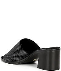 Onex Rebecca Iridescent Fabric Banded Block Heel Slip-On Sandals