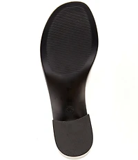 Onex Rebecca Iridescent Fabric Banded Block Heel Slip-On Sandals