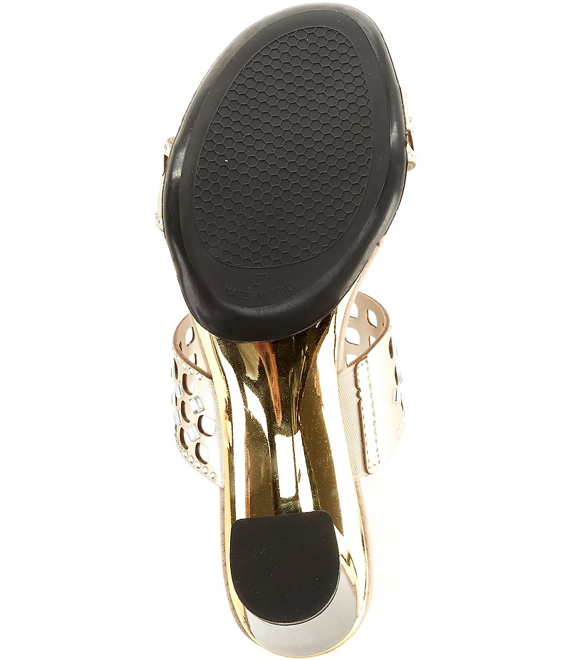 Onex Sonia Embellished Leather Dress Slide Sandals