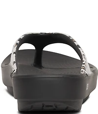 OOFOS OOlala Leopard Recovery Thong Sandals