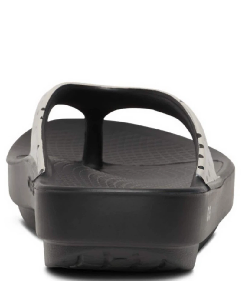 OOFOS OOlala Pebble Print Recovery Thong Sandals