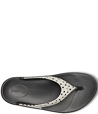 OOFOS OOlala Pebble Print Recovery Thong Sandals