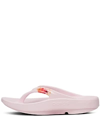 OOFOS OOlala Primrose Print Recovery Thong Sandals