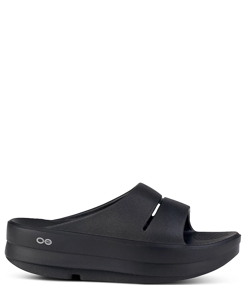 OOFOS OOmega OOahh Recovery Platform Slide Sandals